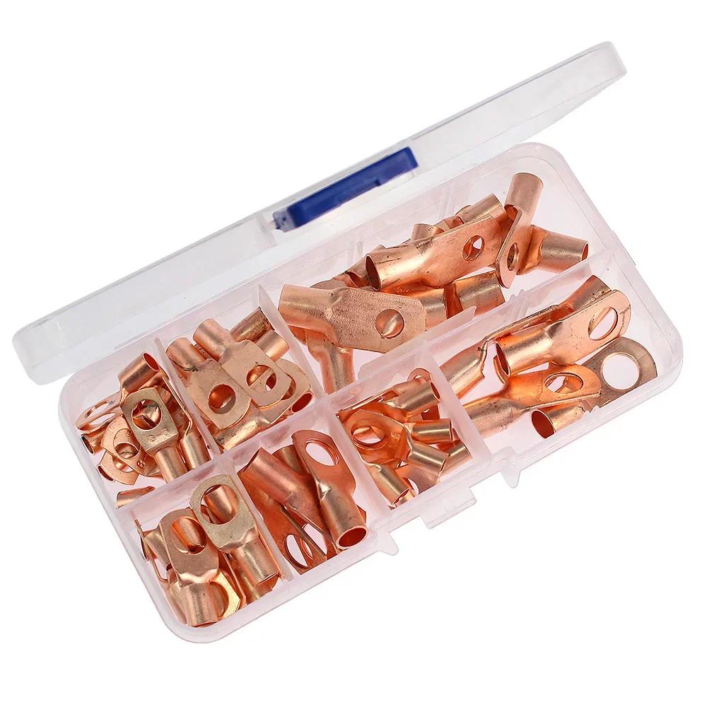 60pcs SC Series Terminals Copper Gold Battery Wire Connectors Bare Cable Crimped Soldered Terminal Blocks Kit