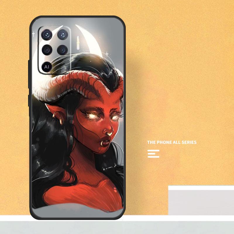 Devil Woman Case For Oppo A5 A6 Pro A16 A76 A96 A17 A57 A40 A60 A80 A98 A58 A78 A18 A38 A54 A74 A94 A15