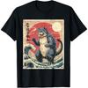 CHzwBEST Catzilla Забавная футболка с принтом кота Мужская Женская Японская аниме футболка