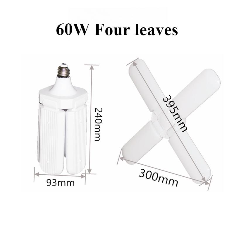 Светодиодная складная лампа для гаража E27 с винтовым цоколем, широким диапазоном напряжения, высокой мощностью, высокой яркостью и постоянным током, лампа-летающая тарелка