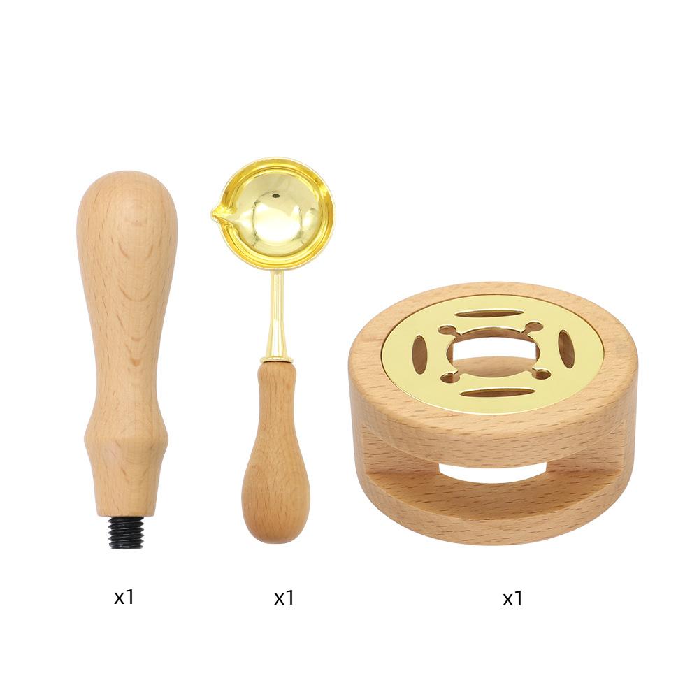 Набор штампов с сургучной печатью, лаковая печь, плита из цельного дерева, огненная краска, принадлежности для уплотнений, восковая ложка, уплотнительный воск, плавильный котел, принадлежности для рукоделия