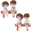 1Set Sweet Couple Diy Mini Miniature Figurine Garden Deco Seat Micro Landscape