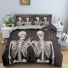 3D Skeleton Bedding Set Skull Duvet Cover 2/3Pcs Quilt Cover With Pillowcase Queen King Size Soft Fabric Bedclothes