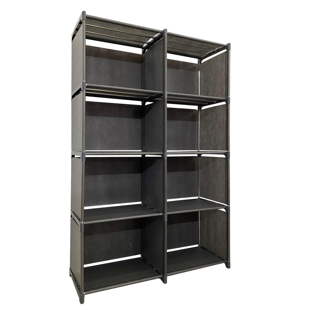 Nyana Home 5 Tier 10 Hole PVC & Fabric Storage Shelving Unit 125x80x29 Cm
