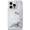 Hello Kitty Liquid Glitter Charms Kitty Head Case For Iphone 13 Pro / 13 - Silver