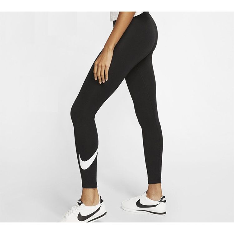 Nike Спортивная одежда Клубные леггинсы с высокой талией Фитнес Длинные брюки Женские плавки Черный CJ1985-010