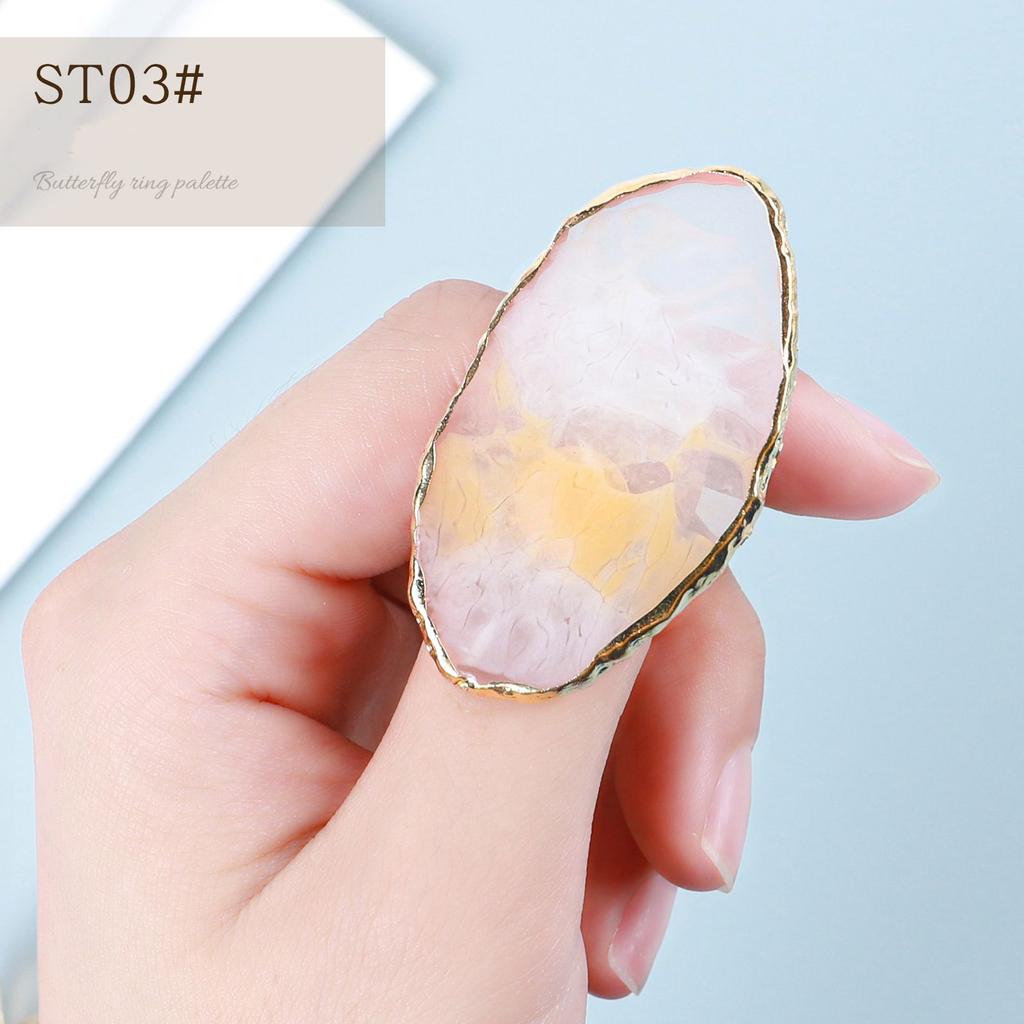 Showing Shelf Finger Ring Nail Art Plate Tips Nail Art Palette Pigment Holder Nail Display Stand