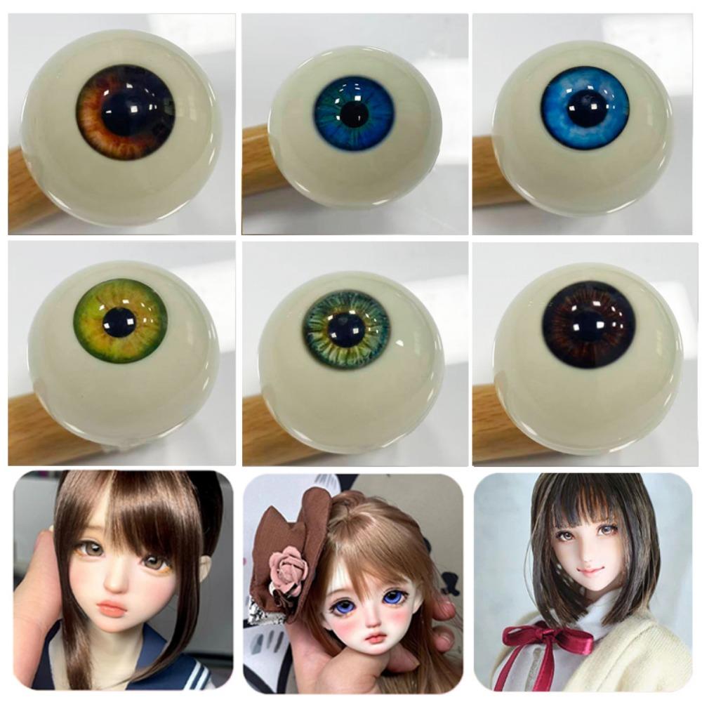 1pair 20mm Acrylic Fake Eyes Eyeballs 10 Styles DIY Doll Making Crafts For BJD Doll