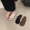 Flat-bottomed Small Cool Slippers Outside Women's Shoes 2025 New Thin Strap One-word Drag Summer with Skirt Beach Sandals