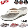 Women's Fashion Flip Flops Buckle Wedge Sandals Lightweight Platform Flip Flops Shoes Roman Open Toe Sandals Lady Comfortable Beach Shoes Slipper