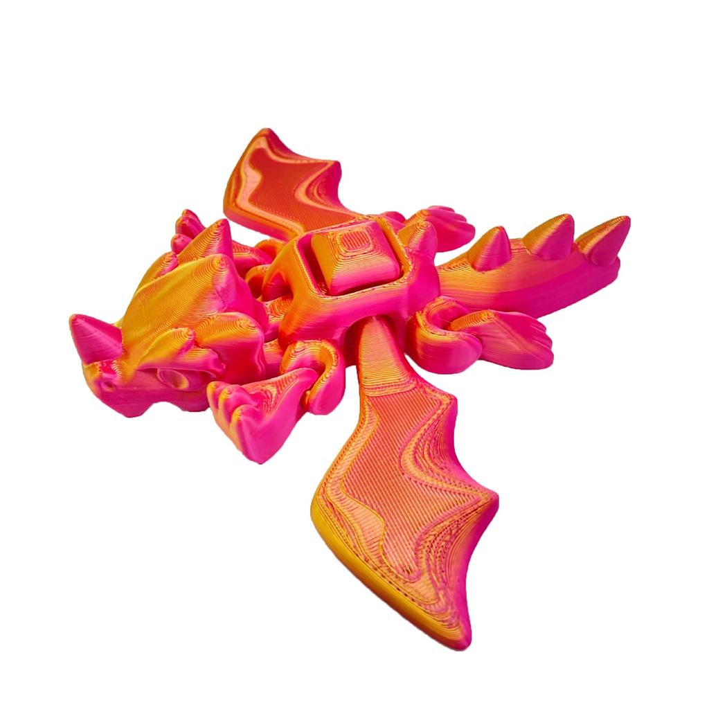 3D-печатный дракон 3D-печатный шарнирный дракон Игрушка-кристаллический дракон Игрушки для взрослых и детей Таинственный дракон