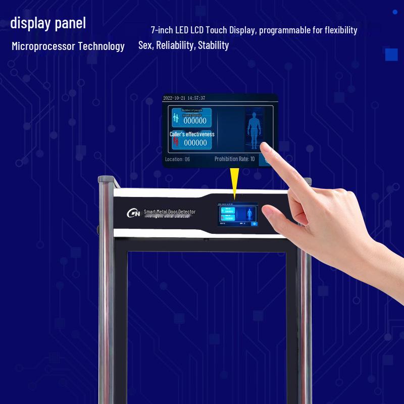 Zone 33 High-Sensitivity Metal Detection Security Gate