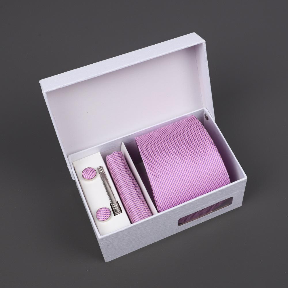 2025 Men'S Tie Premium Gift Box Jacquard Embroidered Tie Tie Logo Making