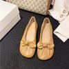 Gentle Soft-soled Women's Flat-bottomed Versatile Bow Soft-soled Women's Shallow Mouth One-pedal Shoes Are Not Tired Women's Shoes