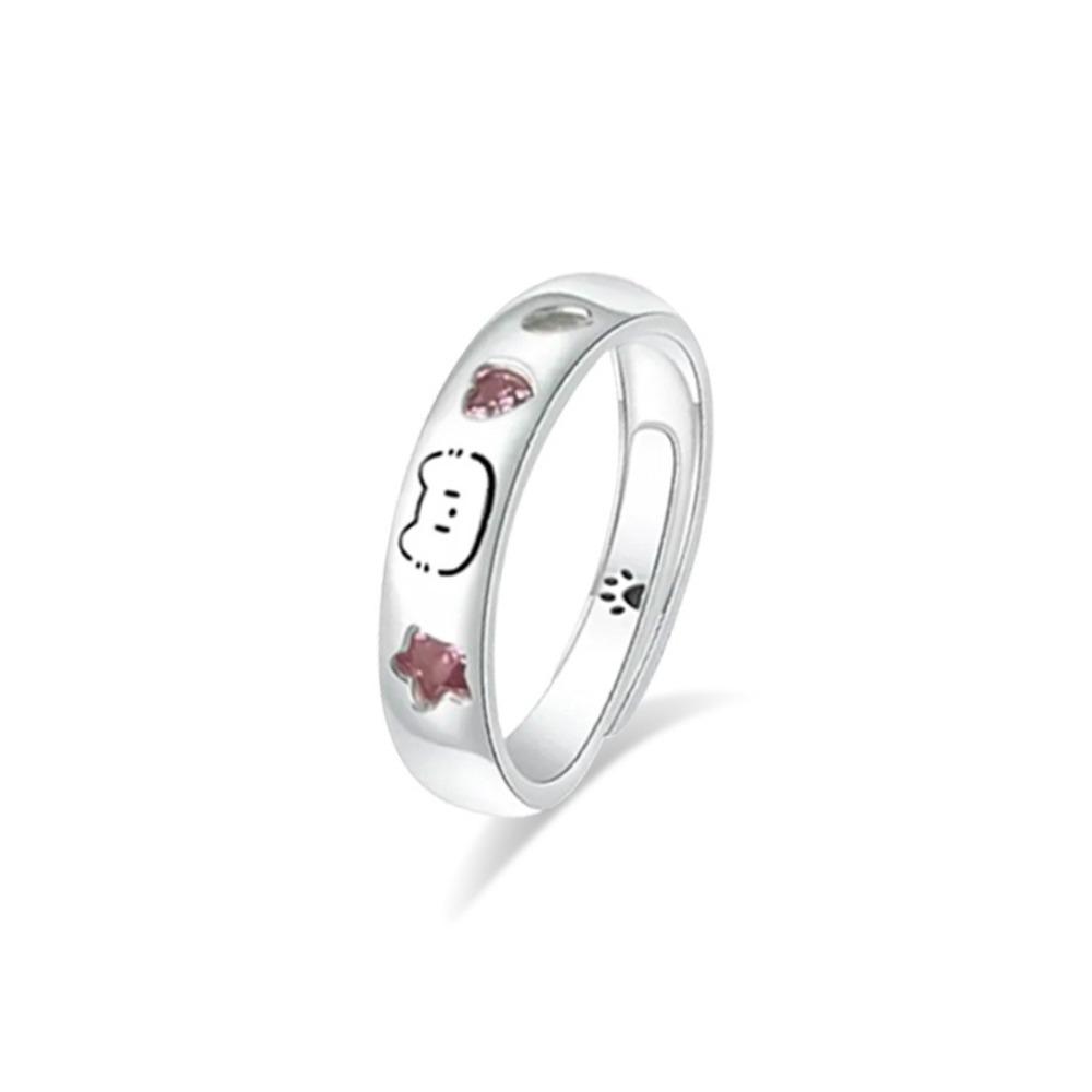 Adjustable Cat Dog Ring Pet Star Cute Animal Ring Fashion Couple Rings Jewelry Gifts