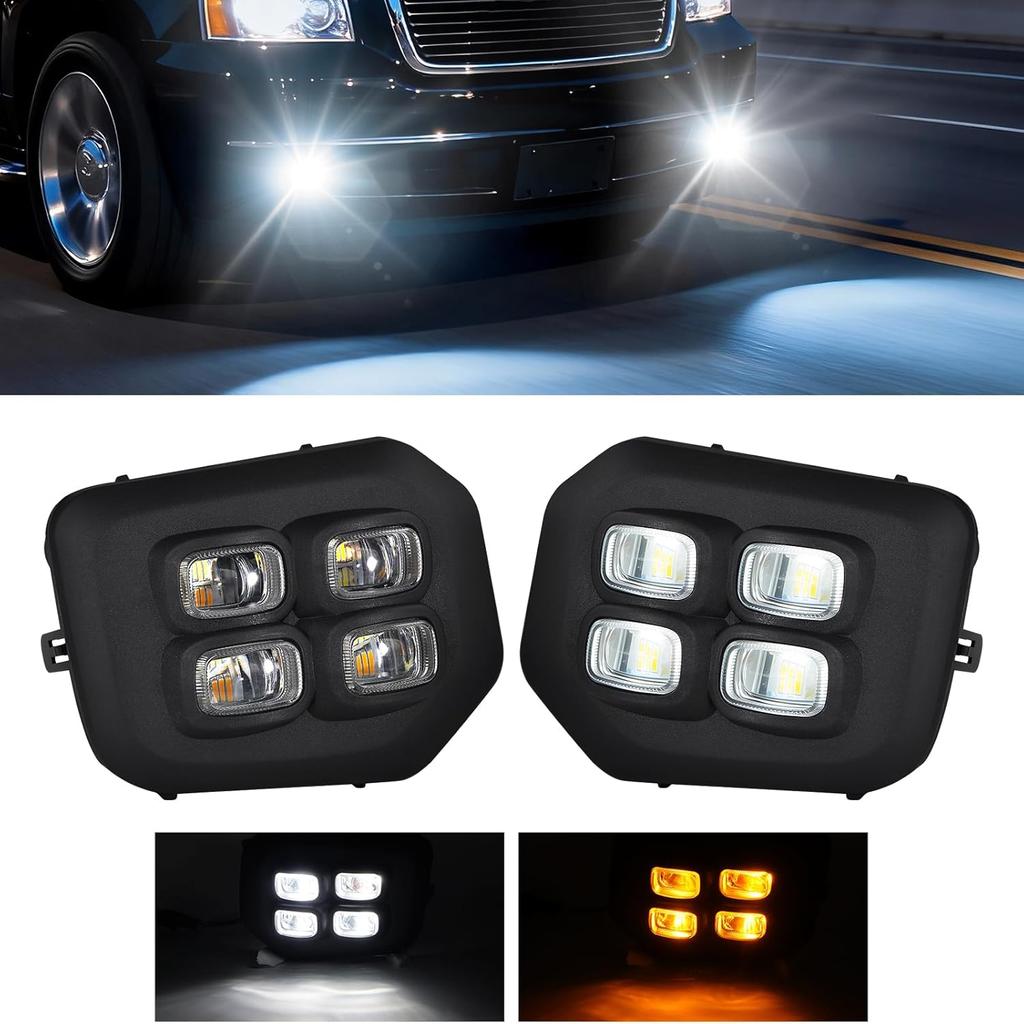 For Toyota Tacoma 2016 - 2023 (Fits SR,SR5 Model Only) 4 Eyes LED DRL Light Assembly Kit Daytime Running Light with Turn Signals