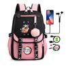 Anime Backpack Bags Large Capacity Manga To Travel Daily Girls Bookbags Demon Slayer Nezuko Kawaii Cartoon School Bag for Adults