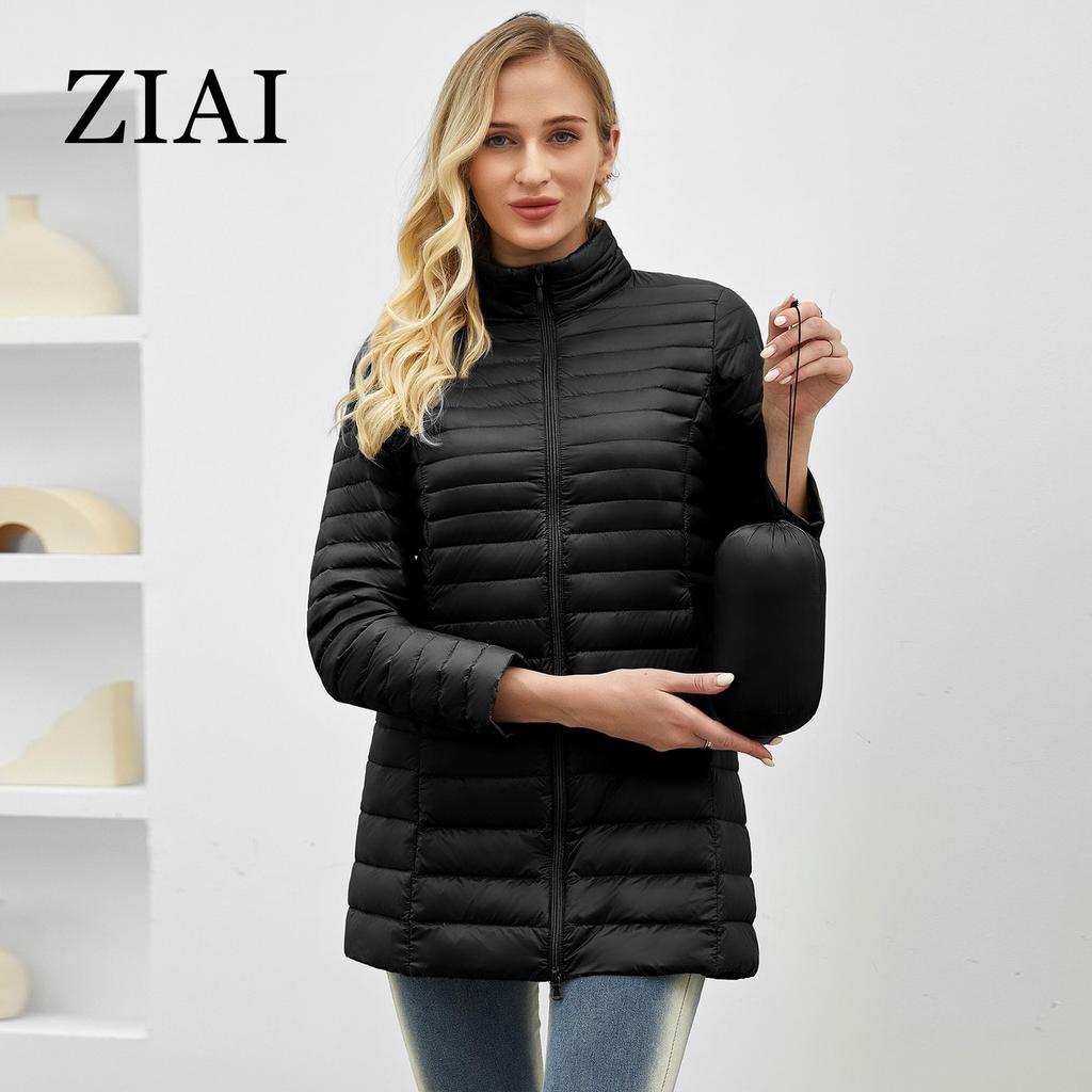 ziai Autumn Winter Women's Jacket Warm Padded Puffer Coat Ultra Light Down Jacket Women Quilted Parka Slim Fit Outerwear DM22