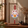 Rabbit Pattern Lantern DIY Kit for Kids, Mooncake Bunny Material Childrens Toy Set, Handmade Cartoon Crafts Mid-Autumn Festival Celebration Portable