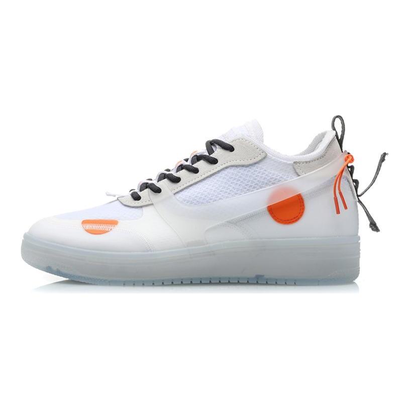 Li Ning CF COUNTERFLOW Скользкие, износостойкие, легкие низкие кеды для скейтборда Мужские Белые AGCP293-1