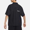 Nike Однобортная однобортная рубашка с коротким рукавом с логотипом, мужские топы, черные DX6308-010