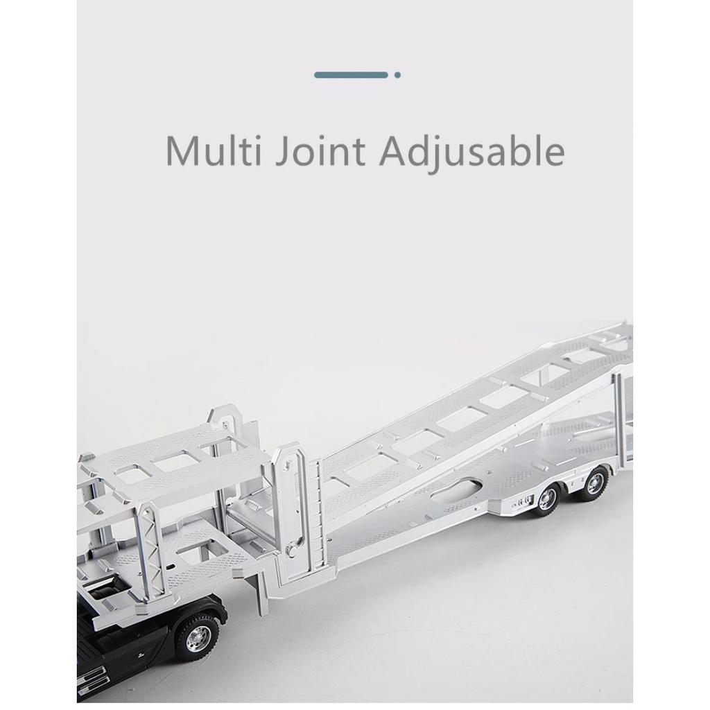 1/50 Alloy Diecast Metal Model Toy Container Truck Pull Back with Sound Light High Simitation Collectibles Kids Cars Toys Gifts