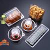 Eco-Friendly Transparent Pastry Box - Round Cat Head & Rectangular Cake Design