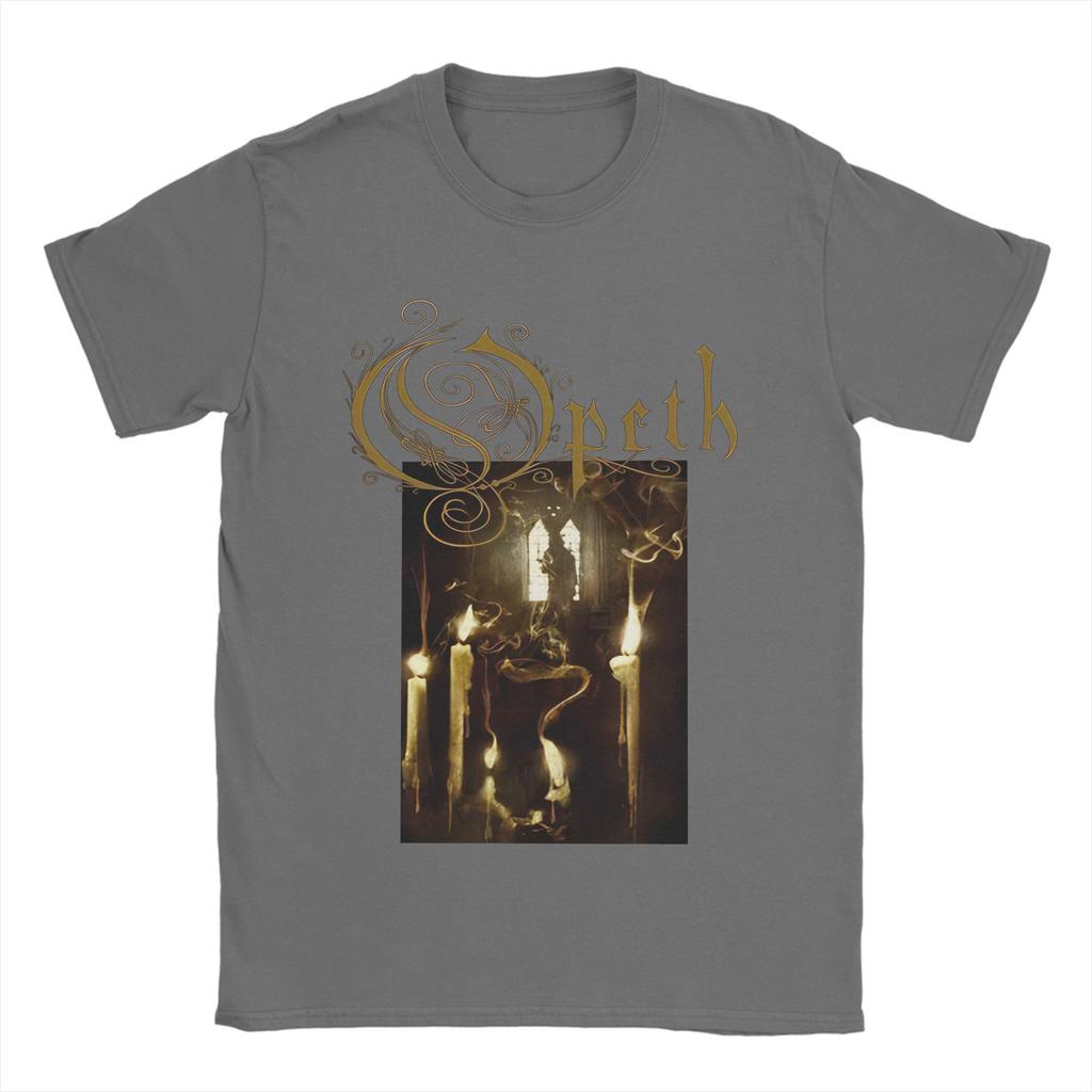 Мужские футболки Opeths Death Metal   Потрясающие хлопковые футболки с коротким рукавом  Футболка с круглым вырезом Одежда больших размеров
