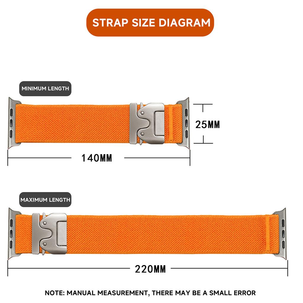 Нейлоновый ремешок для Apple Watch Ultra 2 Band 49 мм 45 мм 41 мм 44 мм 46 мм 42 мм 38 мм 40 мм плетеный эластичный браслет для IWatch Series 10 9 8 7 6 SE