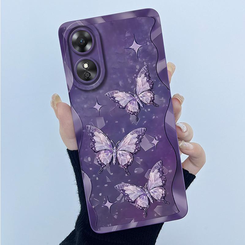 Для OPPO A17 A17K 2022 CPH2477 Чехол Задняя крышка Милый Панда Милые Девочки Мягкий Силикон ТПУ Чехол для Телефона Ударопрочный Защитный Корпус