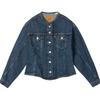Levis American Comfortable Simple Short Round Neck Long Sleeve Denim Jacket Women Jackets 001T6-0001