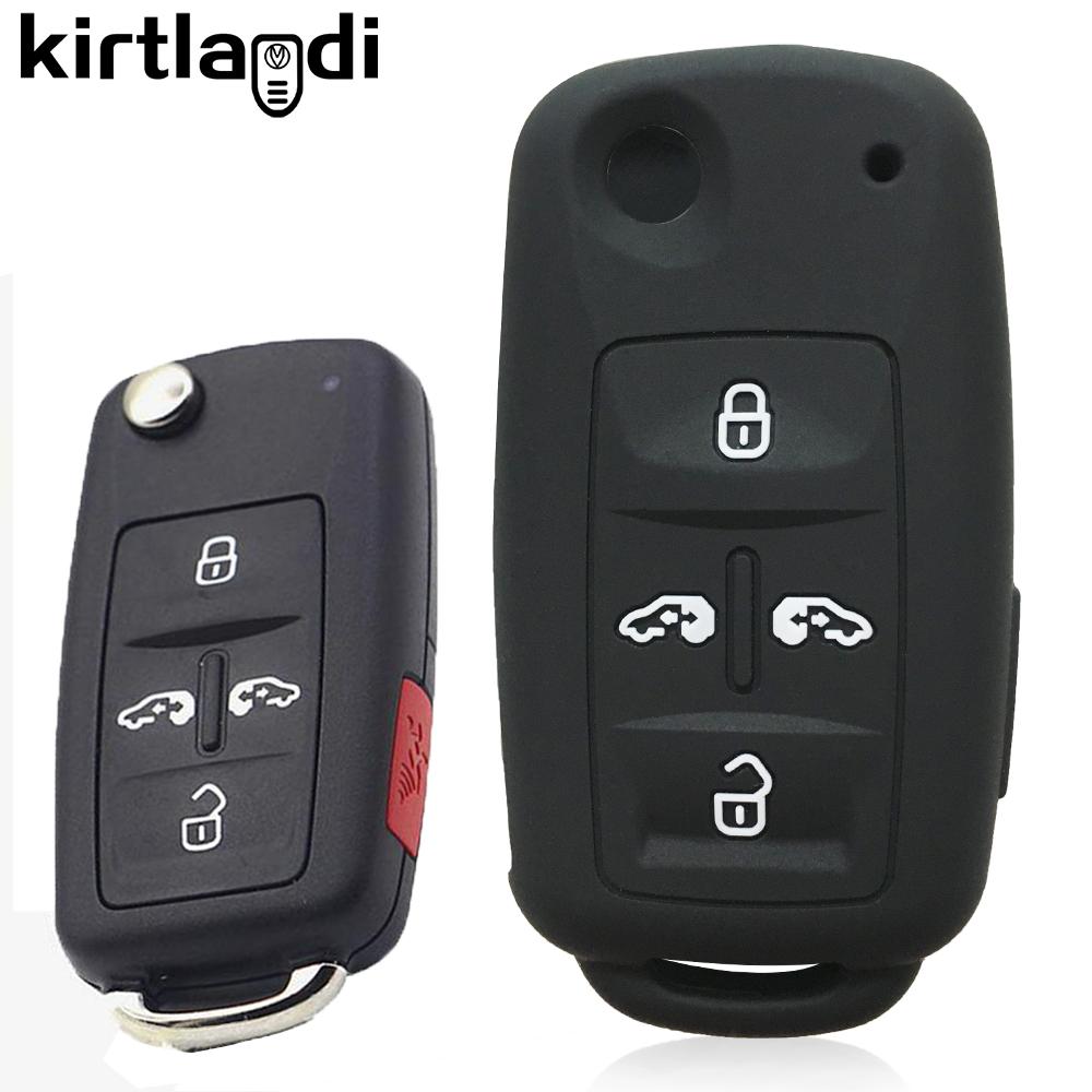 Silicone Key Case Cover for Seat Alhambra for VW Multivan Sharan Caravelle Transporter Caddy Keyless Shell Protector Key Holder