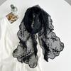 Fancy Lace Scarves for Women Spring And Summer Decoration Embroidered Gauze Neck Protection Scarf 28cm*156cm