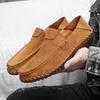 Spring and Autumn Men's Large Size Handmade Bean Shoes Comfortable Casual Breathable Board Shoes Splicing Dad Shoes