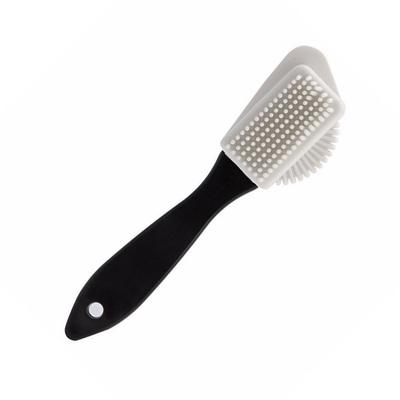 Чистка обуви, мягкий пластик, трехсторонняя щетка для обуви, ботинки S-образной формы, нубук, замша, красивый