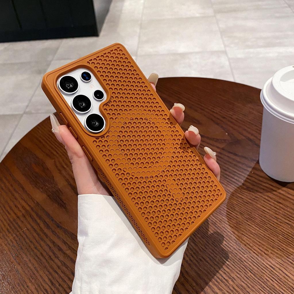 Охлаждающая сетка в виде пчелиных сот, подходит для Samsung S25 Ultra, чувствительный к коже магнитный чехол для телефона S24 Ultra, противоударный защитный чехол
