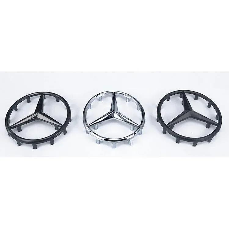ABS52/57mm ABS 3D hollow logo sticker car steering wheel center logo is suitable Mercedes-Benz AMG GLK W220 W212 W210 W204 W211