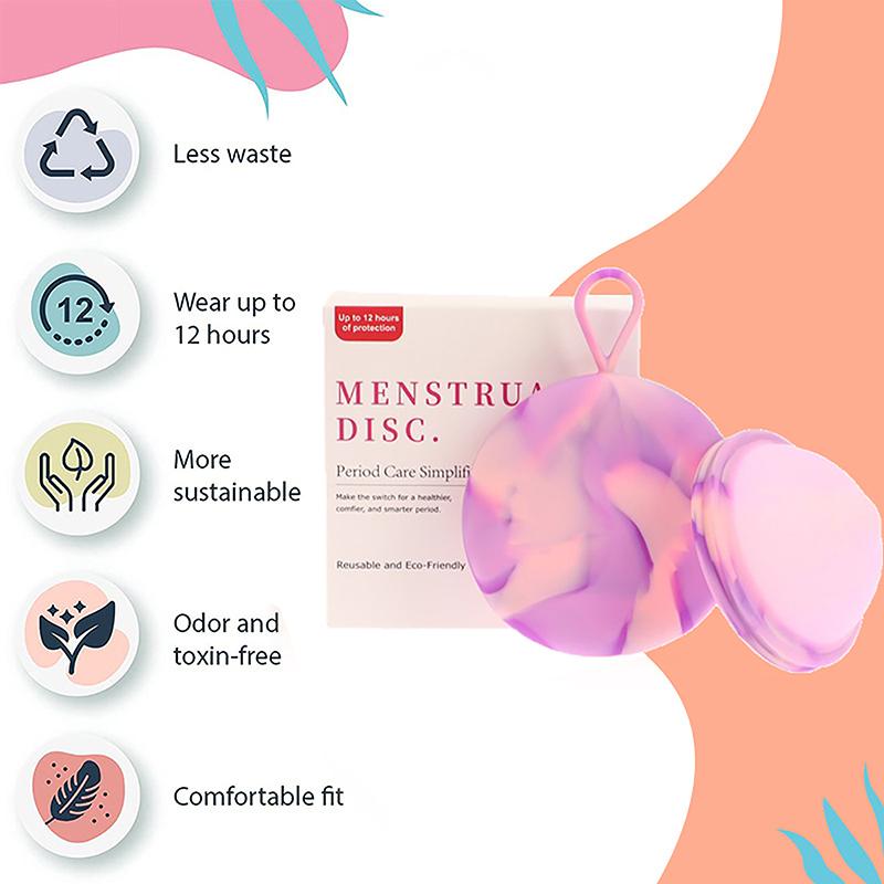 Силиконовая менструальная чаша Менструальный диск Женская гигиена Женское здоровье Период Менструальный коллектор Экстра-тонкий Стерилизующий