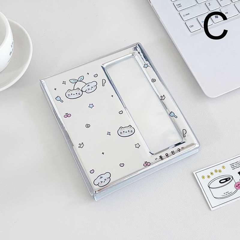 Cartoon 4 Grid Idol Card Photo Booth Album For 40Pcs 2x6 Inch Photo Strips Bookmark