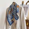 Luxury Imitation Silk Square Scarf Women‘s Double-sided Print Neckerchief Bandanas Foulard Paisley Hairbands Shawls Wraps