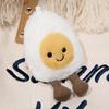 Fun Boiled Egg Plush Toy Cute Smile Egg Groom and Bride Creative Gift Bag Pendant