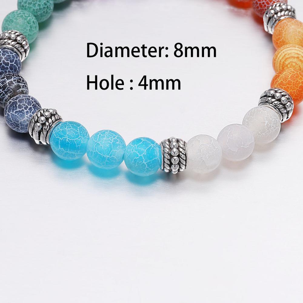 30pcs/lot 8mm Loose Spacer Bead For Jewelry Making Vintage Bracelet Beads Findings Handmade Supplies