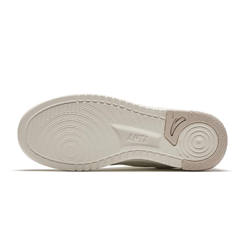 Anta Lightweight Casual Sneakers Easy To Clean Height Increasing Low Top Skate Shoes Women Sneakers Ivory-White 922438010-6