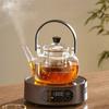 Chinese Tea Ceremony Tea Pot High Borosilicate Glass Open Flame Health Flower Tea Pot Tea Set Teapot Cup Holder