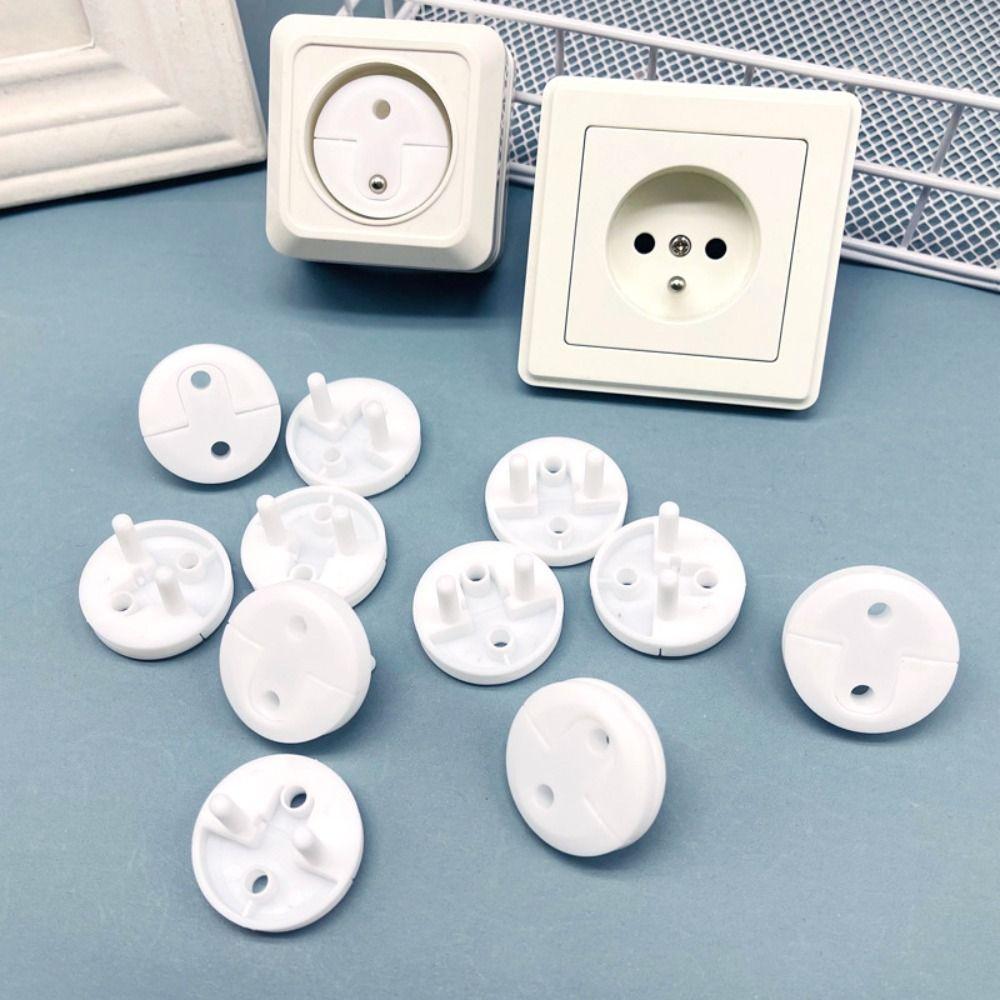 10pcs White Plug Cover Anti Electric Shock Safety Protector Durable Socket Cover French
