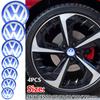 4Pcs 56/60/65/70/75/80/90/100/120mm 3D Car Wheel Stickers Center Hub Cap Emblem Badge Decal For VW Polo Passat GTI Golf 4 5 6 7 zf9