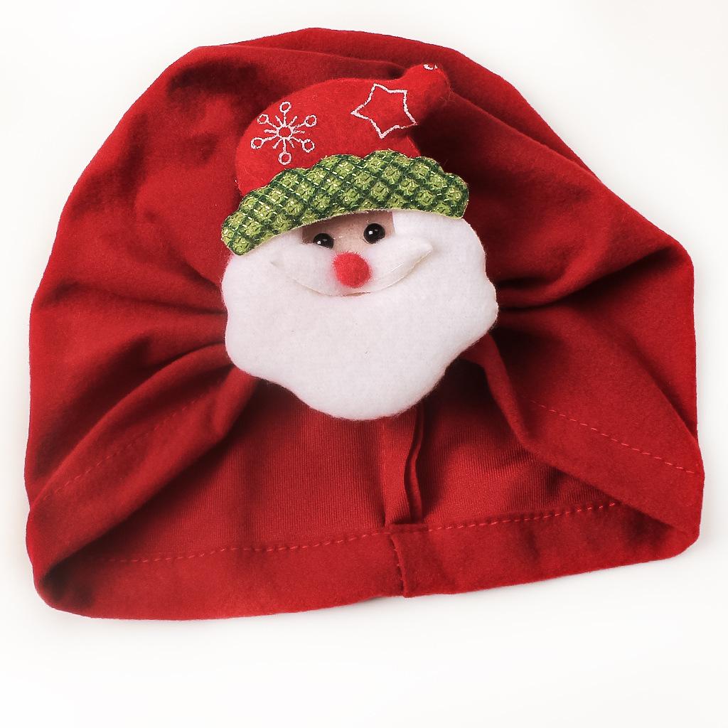 European-American Baby Christmas Reindeer Santa Beanie - Warm Infant Holiday Hat