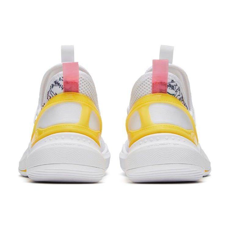 Anta KT Fly Non-Slip Wear-Resistant Low-Top Basketball Shoes Men Sneaker White Yellow 112321606-5
