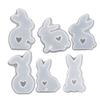 Easter Bunny Candle Silicone Mold Hollow Love Heart Non-stick DIY Homemade Aromatherapy Scented Candle Decoration Gypsum Epoxy Resin Casting Mould