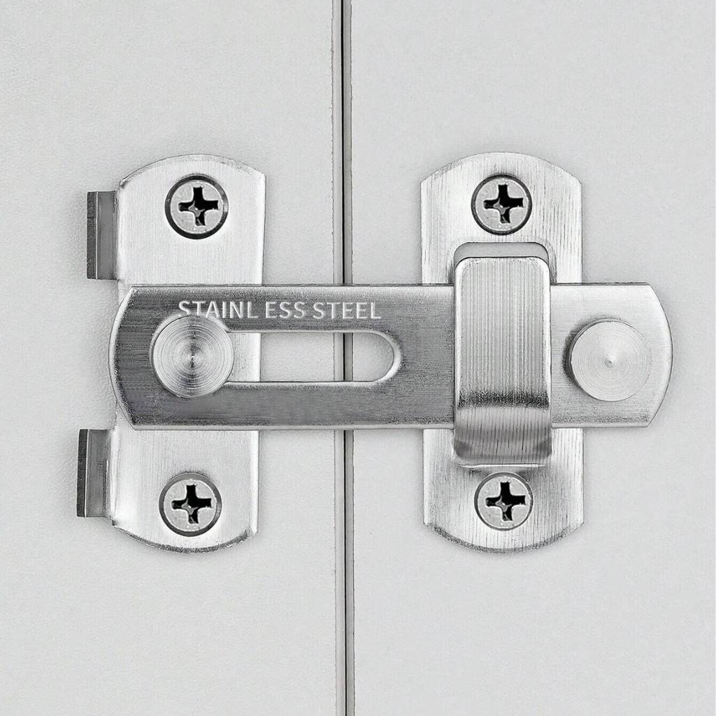 Modern Stainless Steel Sliding Bolt Latch for Bathroom, Pet Cage, Barn Door, Anti-theft Lock